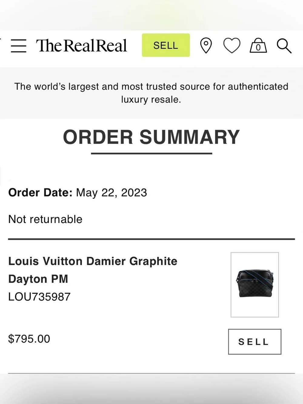 Louis Vuitton Damier Graphite Dayton PM Messenger Bag with Blue Trim